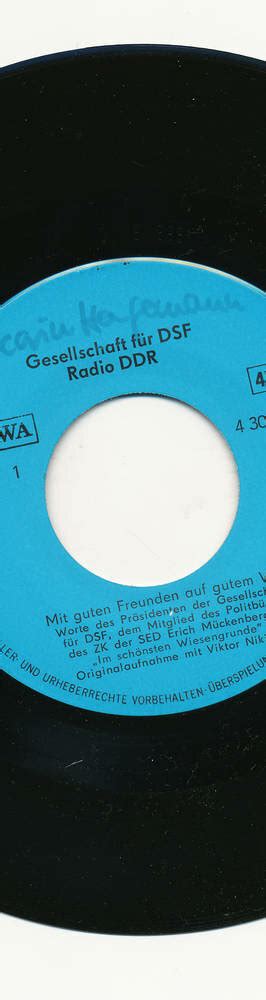 Vinyl Single Gesellschaft F R Dsf Ddr Museum Berlin