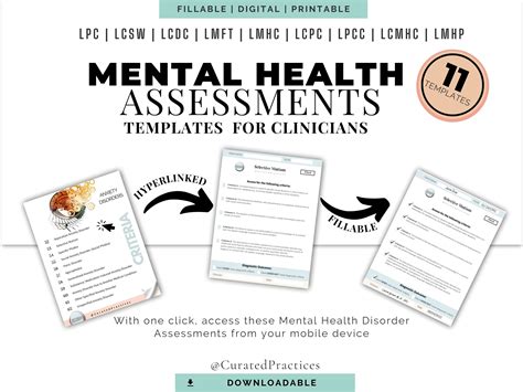 Anxiety Disorders Mental Health Assessment Templates Fillable Pdfs Dsm 5 Tr Psychiatric