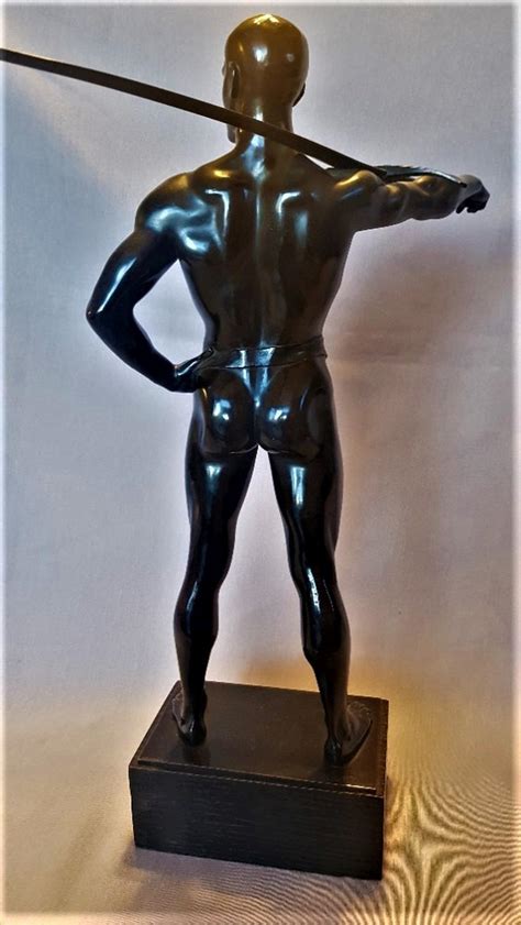 Sold Price Art Deco Bronze Male Nude By E Manigvet November Pm Cet