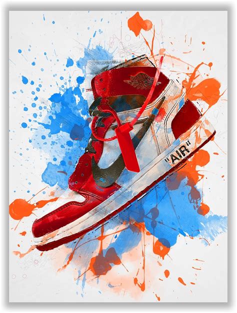 Amazon Hypebeast Watercolor Chicago Sneaker Poster X Inch