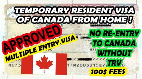 How To Apply For Trv Temporary Resident Visa Of Canada Youtube