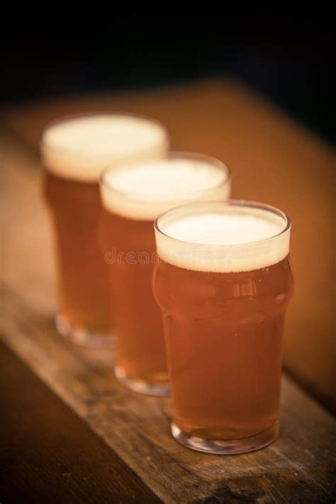 Three Pints Of Beer Stock Photo Image Of Alcohol Cool 2669348