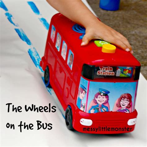 The Wheels on the Bus Art - Messy Little Monster