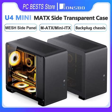 Jonsbo U4 Mini MESH MATX Case Side Transparent Tempered Glass Support