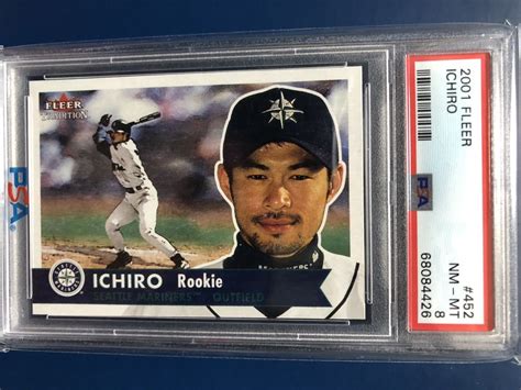 Yahooオークション 2001 Fleer Ichiro Rc Psa8 Mlb Mariners イチロ