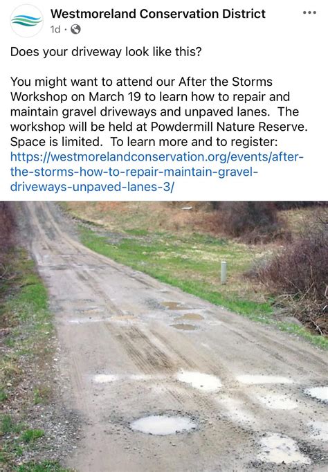 Mike - Informative upcoming workshop for those of you with gravel ...