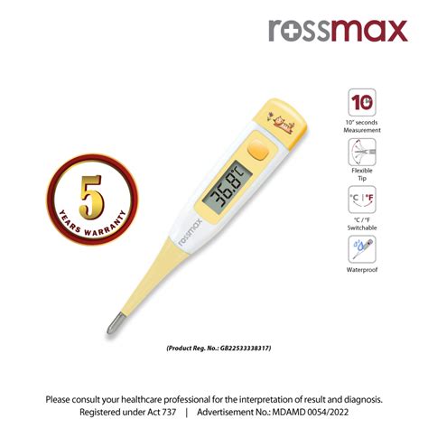 Rossmax Flexible Pencil Thermometer Model Tg Q