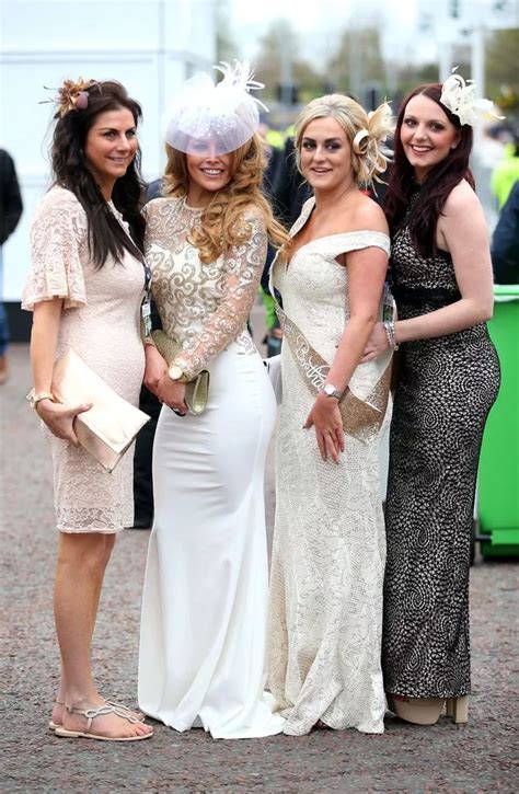 Grand National 2017 Ladies Day Racegoers Dazzle In Bright Dresses As