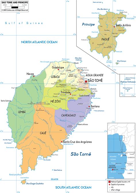 Detailed Political Map Of Sao Tome And Principe Ezilon Maps