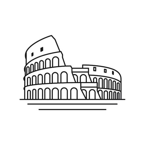 Colosseum Logo Design Vector Illustration