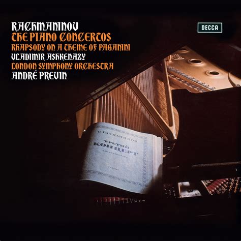 Rachmaninov The Piano Concertos Rhapsody On A Theme Of Paganini By