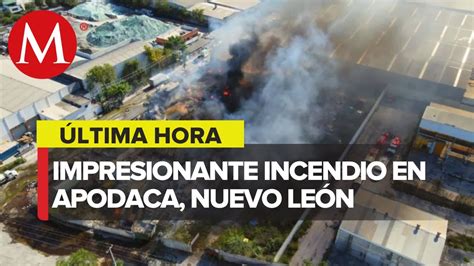 Se registra incendio de una recicladora de químicos en Apodaca Nuevo