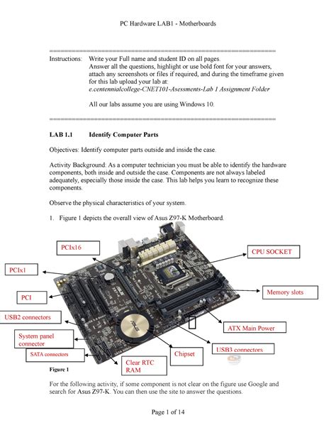 LAB 1 Motherboards Cnet 101 Answers Studocu