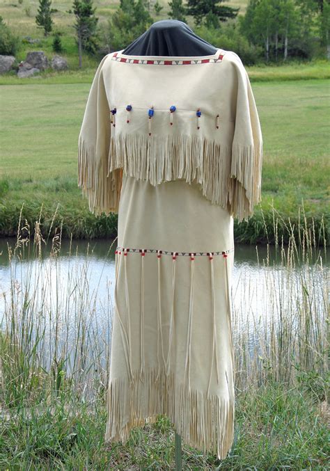 Buckskin Deerskin Native American Dress Plains Indian Etsy