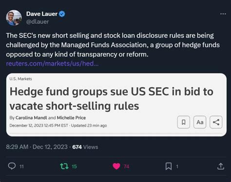 Dave Lauer On Twitter The Secs New Short Selling And Stock Loan