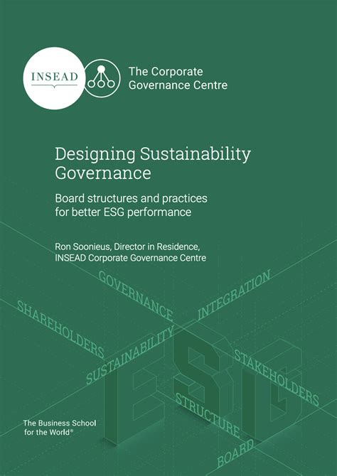 Designing Sustainability Governance Board Structures And Practices For