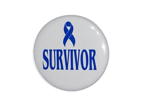 Colon Cancer Survivor Blue Ribbon Awareness Ribbon Support Ribbon Team