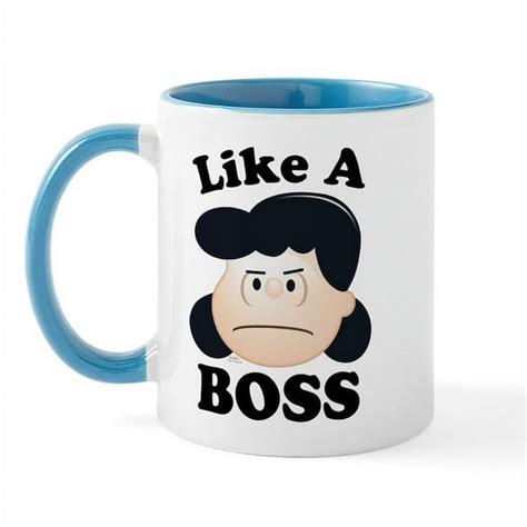 Cafepress Peanuts Emoji Like A Boss 11 Oz Ceramic Mug Novelty