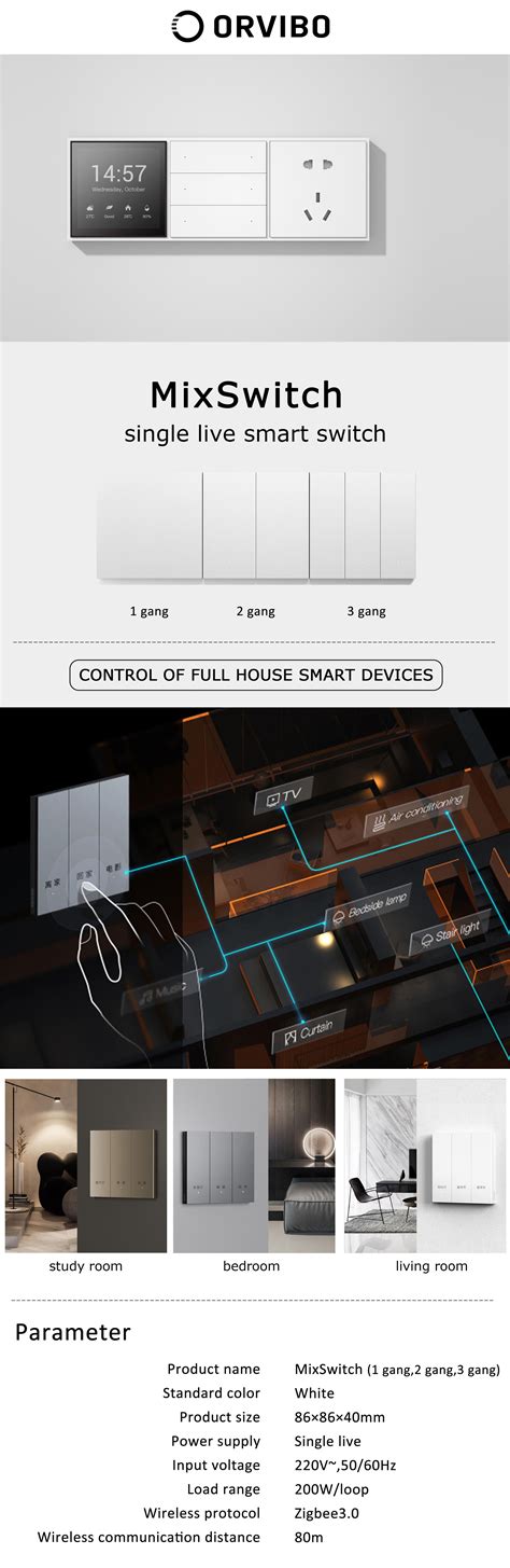 Orvibomixswitch 1 Gangwhite Color Altamyeez