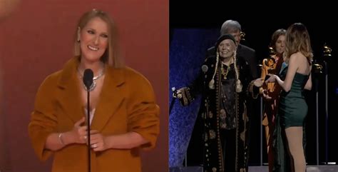 Céline Dion Makes Surprise Appearance And Joni Mitchell Performs Here