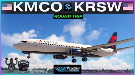 MS FLIGHT SIM LIVE ORLANDO To FORT MYERS Round Trip In 2K PMDG 738