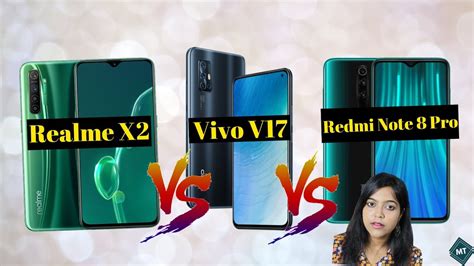 REALME X2 VS VIVO V17 VS XIAOMI REDMI NOTE 8 PRO SPECIFICATIONS