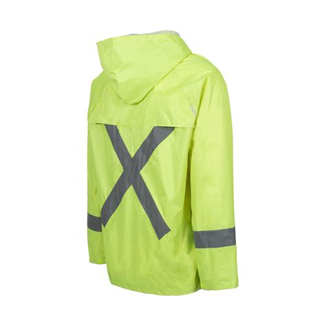 Rebel Aquaskin Rubberised Hi Viz Reflective Lime Rainsuit Rebel