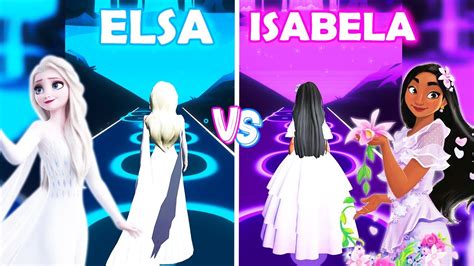 Frozen Elsa Vs Encanto Isabela Tiles Hop Edm Rush Let It Go What