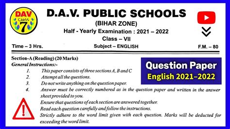 Dav Class Pre Board Examination Question Paper Off