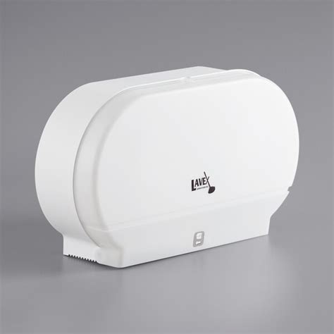 Lavex Janitorial White Double Roll Jumbo Toilet Tissue Dispenser