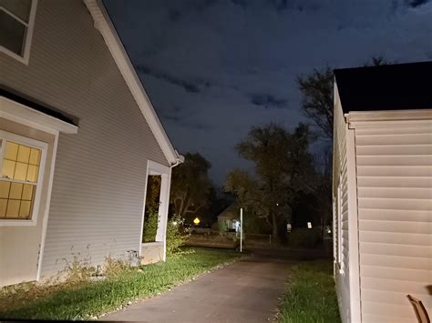 Suburban Neighborhood At Night