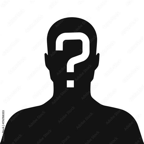 Incognito Unknown Person Silhouette Of Man On White Background