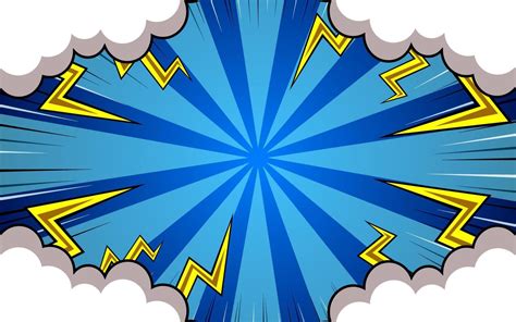 Halftone lightning explosion pop art comic background. Cartoon Vector ...