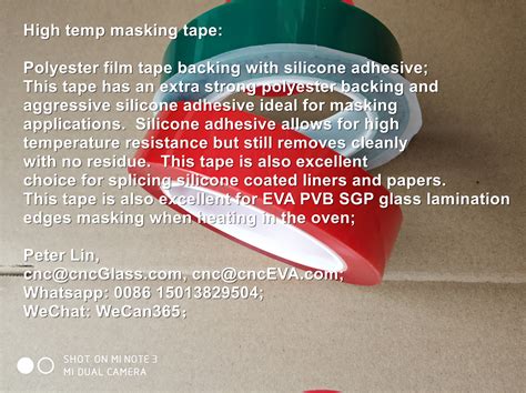 High Temp Masking Tape Polyester Film Tape Backing With Silicone