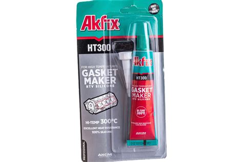 Термостойкий силиконовый герметик Akfix HT300, серый, 50 мл SA216 ...