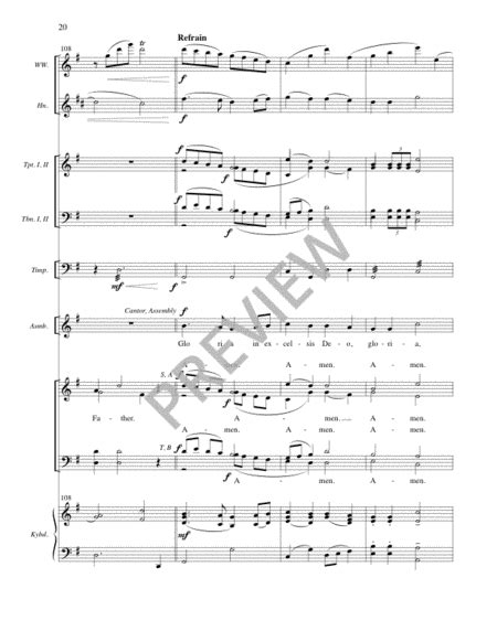 Gloria From The New Mass For John Carroll Full Score And Parts By