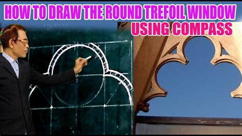 How To Draw The Round Trefoil Using Compass Youtube