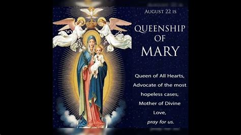 Saint Of The Day For August 22 Queenship Of The Blessed Virgin Mary