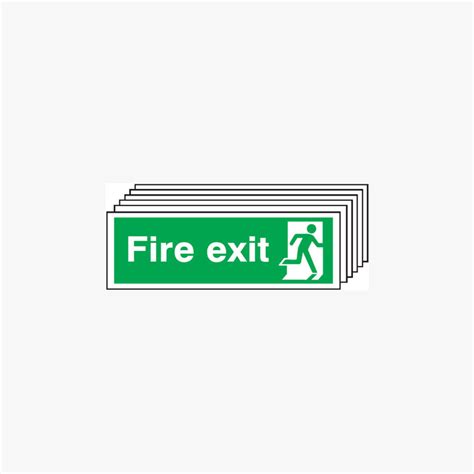 Fire Exit Running Man Right Multipack Plastic X Mm Signs