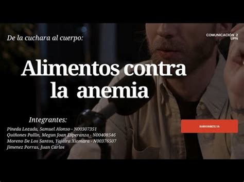 De La Cuchara Al Cuerpo Alimentos Contra La Anemia Video Podcast