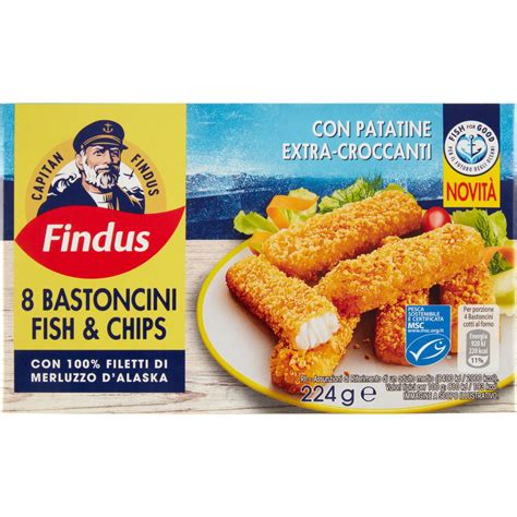 Merluzzo Bastoncini Fish Chips X8 FINDUS 224 G Coop Shop