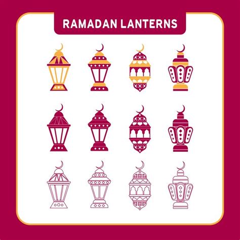 Vector ramadan kareem lanternas coloridas do ramadã um novo visual