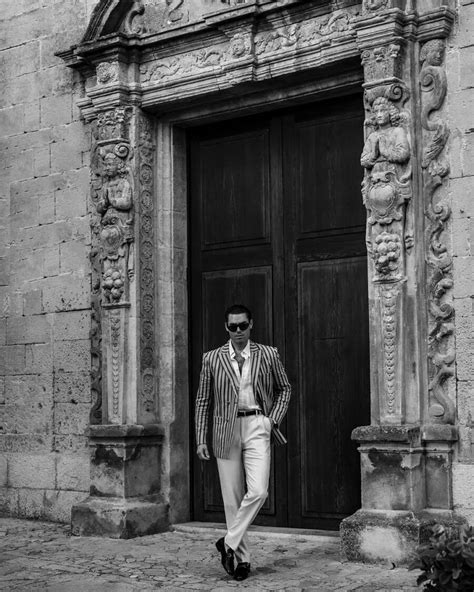 Striped Brown Blazer With White Pants Hockerty
