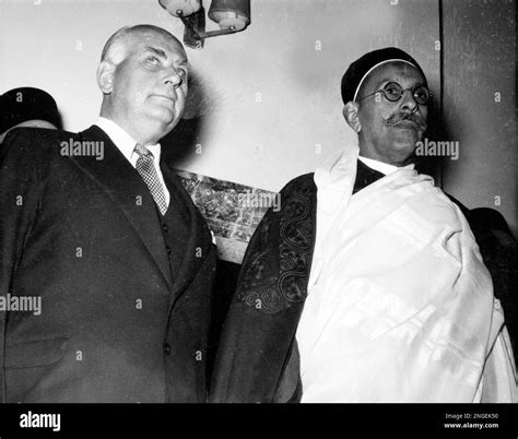 King Idris I Of Libya Right And Adrian Pelt Un Commissioner For