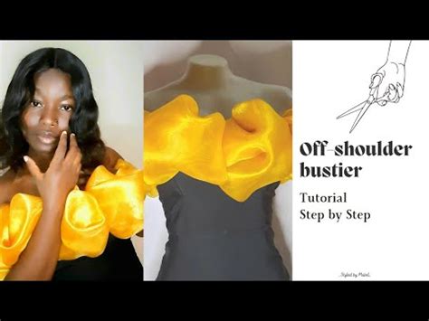 How To Cut And Sew An Off Shoulder Bustier With Ruffles Beginners