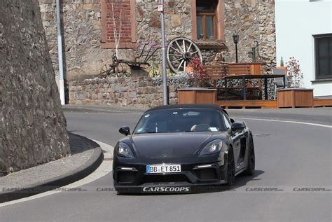 Porsche Boxster Spyder Rs Spotted Again Borrowing Heavily From