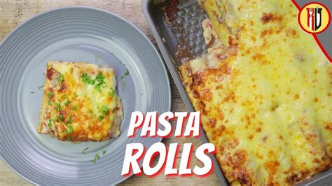 Baked Mushroom And Cheese Pasta Rolls Youtube