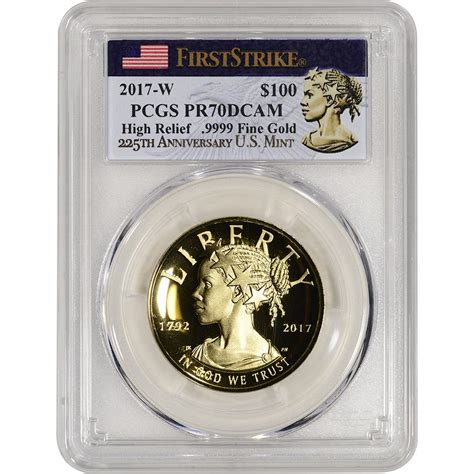 2017 W American Liberty High Relief Gold Proof 1 Oz First Strike