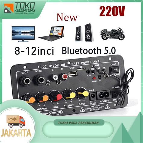 Jual Dikirim Dari Jakarta 8 12 Inch Hi Fi Power Amplifier Bluetooth