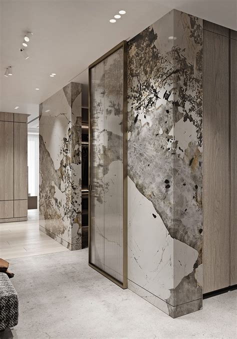 Magnificent Modern Marble Interior With Metallic Accents Marble